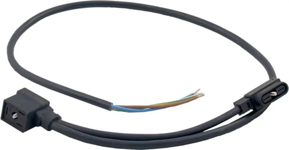 Kabel mit einem Stecker und freiliegenden Adern, geeignet für elektrische Anwendungen. Hersteller Wolf.